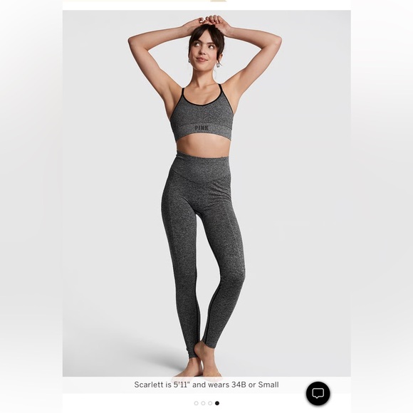 PINK Victoria Secret Seamless Racerback Sports Bra - Picture 4 of 5